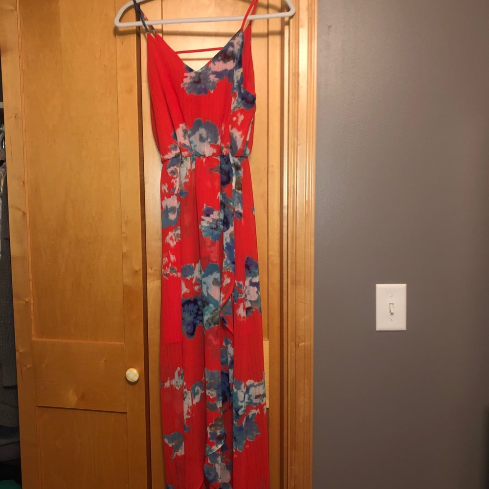high low floral dress